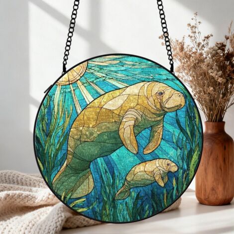 Suspension vitrail colibri attrape-soleil 25 cm décoration fenêtre cadeau femme maison