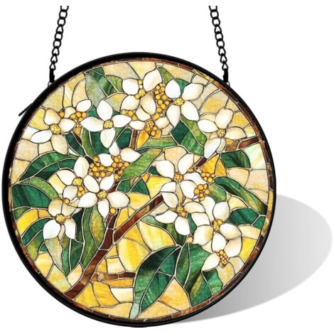 Suspension vitrail décoratif pour maison, diamètre: 9 cm