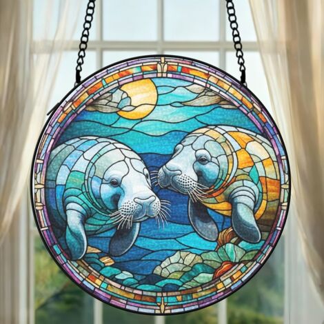 Suspension vitrail papillon attrape-soleil 25 cm décoration fenêtre cadeau intérieur
