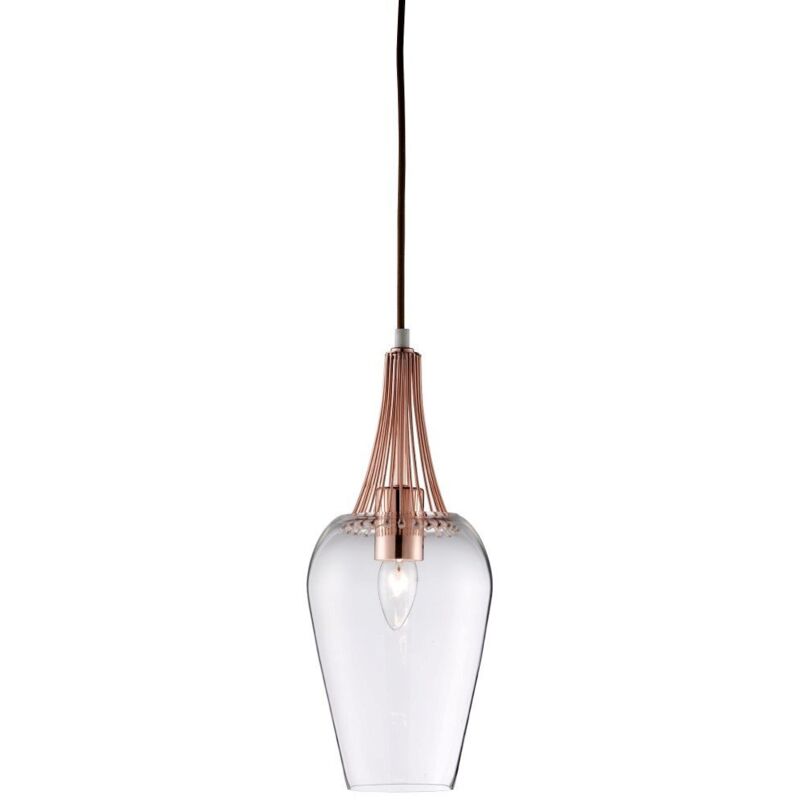 SEARCHLIGHT Suspension Whisk, en cuivre et verre