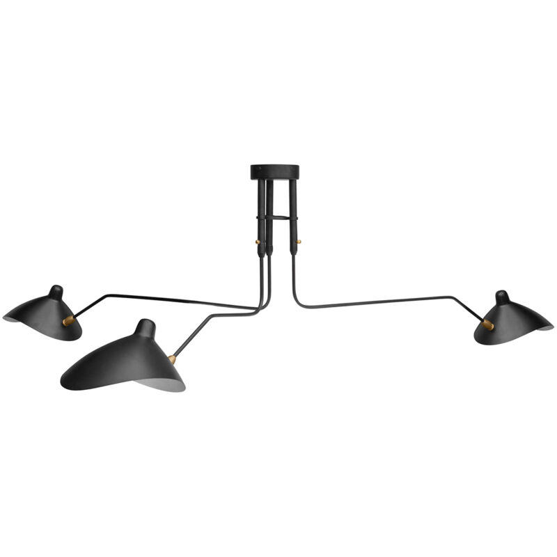 Lampe de Plafond - Lampe Flexo - 3 Bras - George Noir