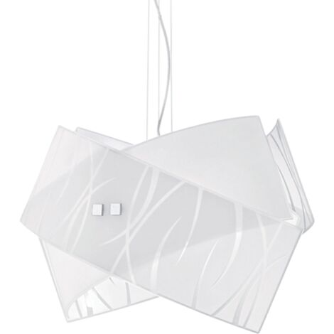 Suspensions Agnese blanches 2XE27 max 2X70W IP20 - Plafonnier LED design moderne