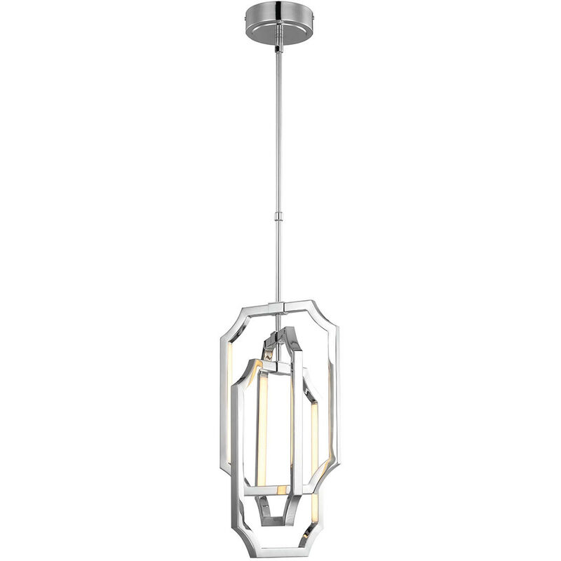 Elstead - Luminaire suspendu moyen à del, nickel poli