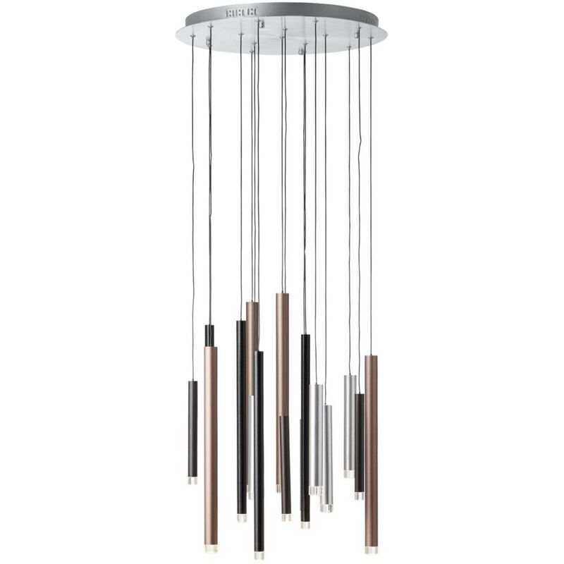 Lampe clavecin led suspension 16 flg marron / café 16x 4W led intégrés, 294lm, 3000K Dimmable en 3 étapes via interrupteur mural Réglable en hauteur Lampe clavecin led suspension 16 flg marron / café 16x 4W led intégrés, 294lm, 3000K Dimmable en 3 étapes via interrupteur mural Réglable en hauteur