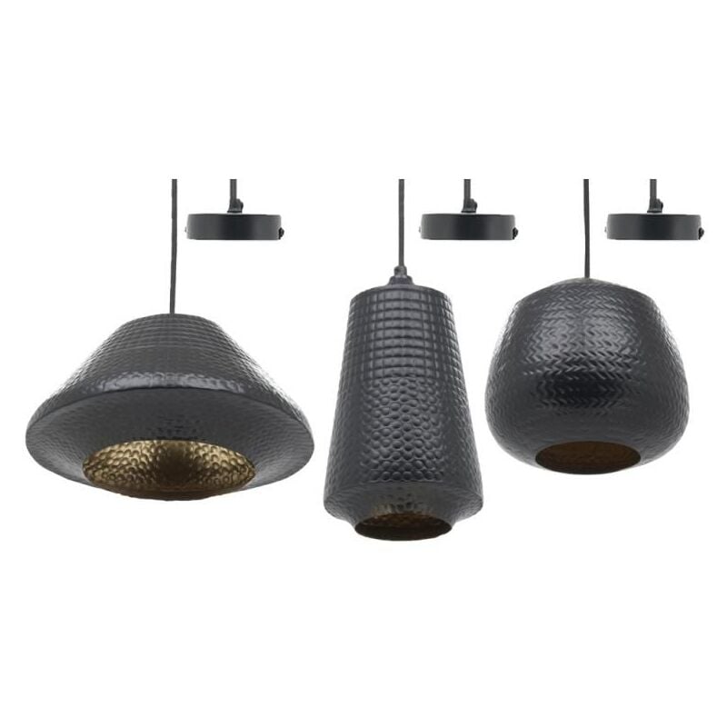 Suspensions en métal martelé noir