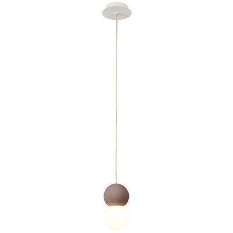 Suspensions Galaxia 1x20W E27 LED Ciment Rouge Rond - Rouge