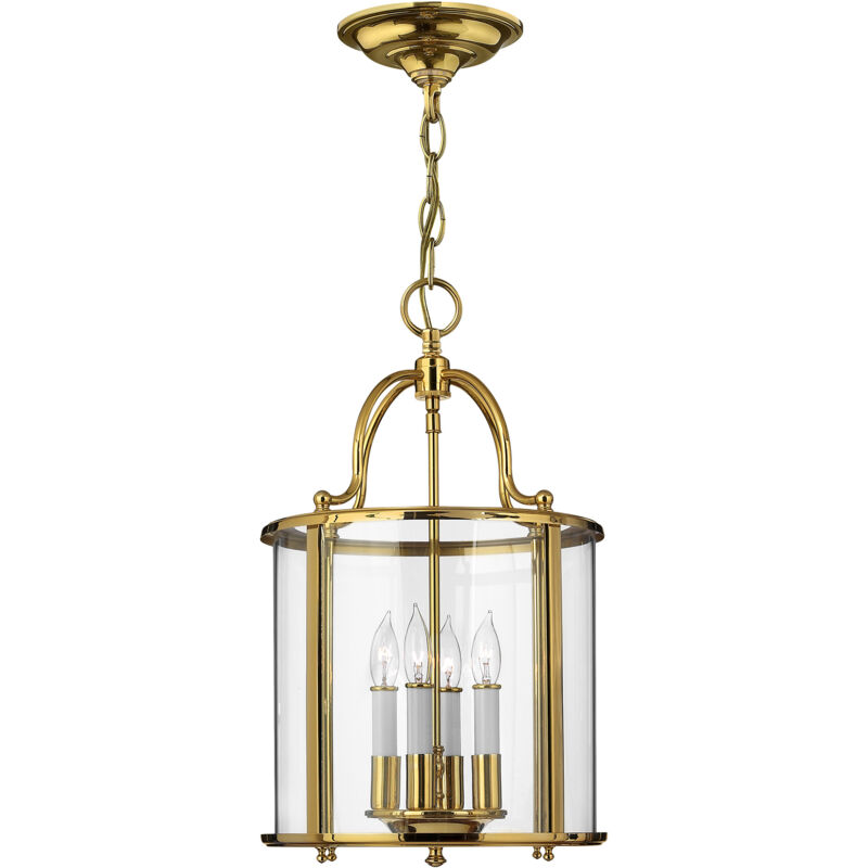 ELSTEAD Suspension Gentry, 4xE14, laiton poli/transparente