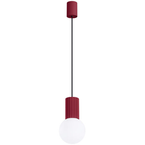 SUSPENSIONS HALO 1 G9 BORDEAUX ALUMINIUM SOLLUX SL.1749