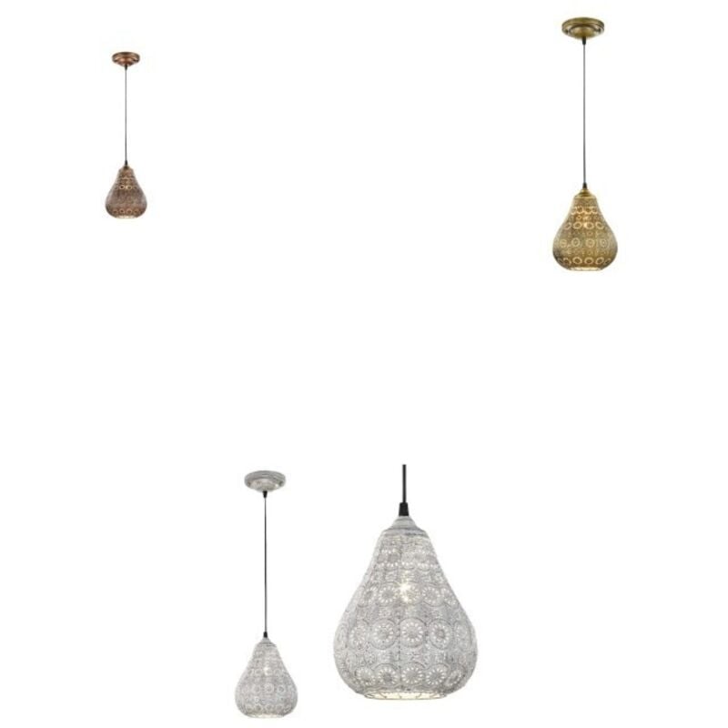 Trio - Suspension Led laiton fumé culot E14 Jasmin