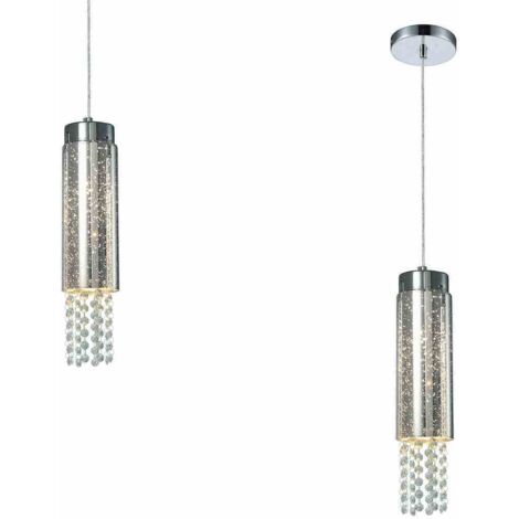 SUSPENSIONS LAMPE DE LUNE 1 E14 CHROME MILAGRO ML4363