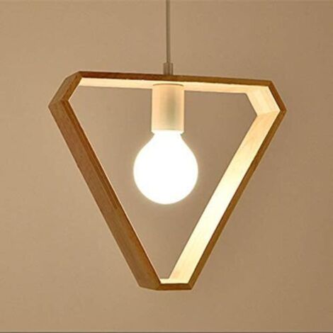 Suspensions Luminaires Créatif Industrielle Bois Plafonnier Moderne Luminaire Lumiere E27 Contemporain Suspensions Plafonniers Luminaire (Forme de Triangle)