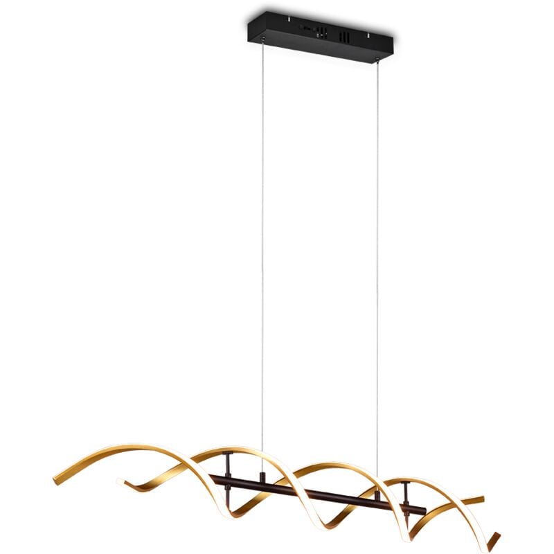 Trio Leuchten - Suspension led dimmable or lampe de table à manger suspension lampe de salon, couleur de lumière réglable, forme en spirale, 45W