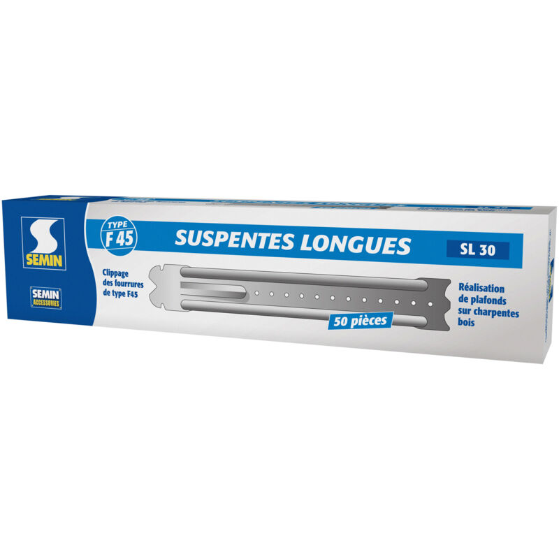 Semin - Suspente longue 300 mm type F45, boîte de 50