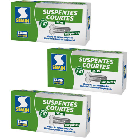 Suspentes Courtes 80 mm F47 Semin - Boite de 100 (lot de 3)