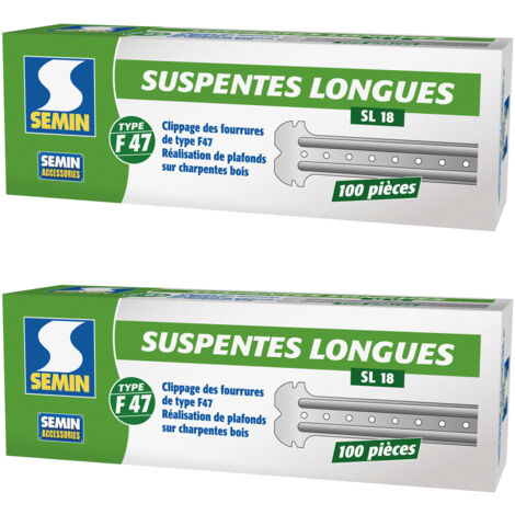 Suspentes Longues 170 mm F47 Semin - Boite de 100 (lot de 2)