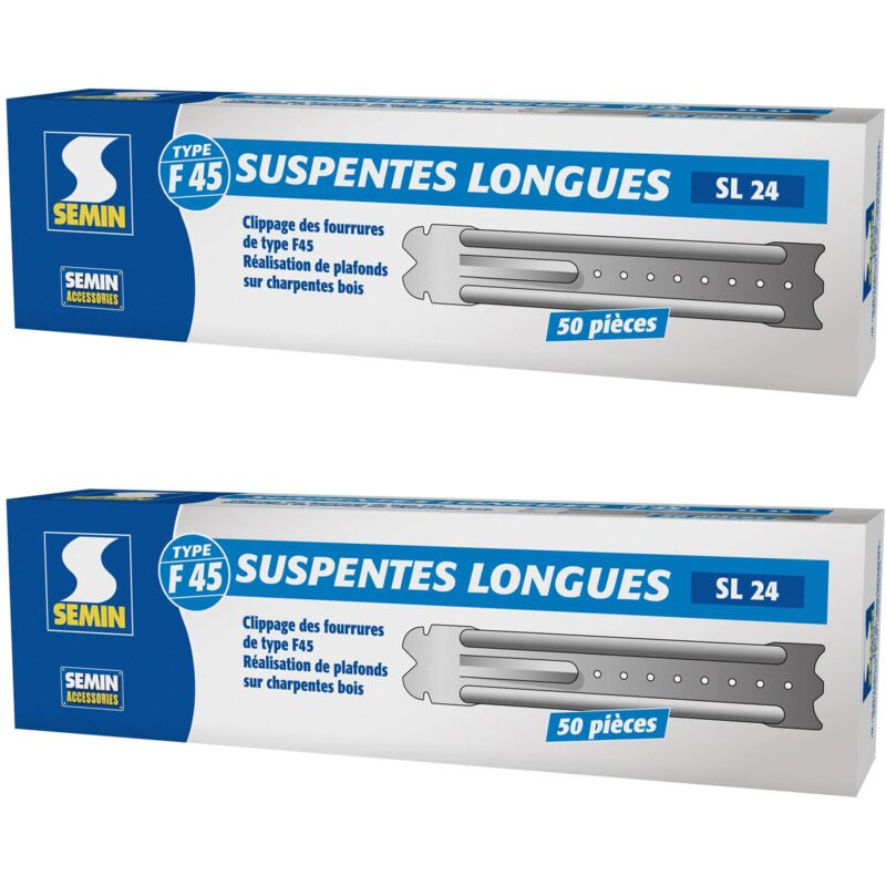 Semin - Suspentes Longues 240 mm F45 Boite de 50 (lot de 2)
