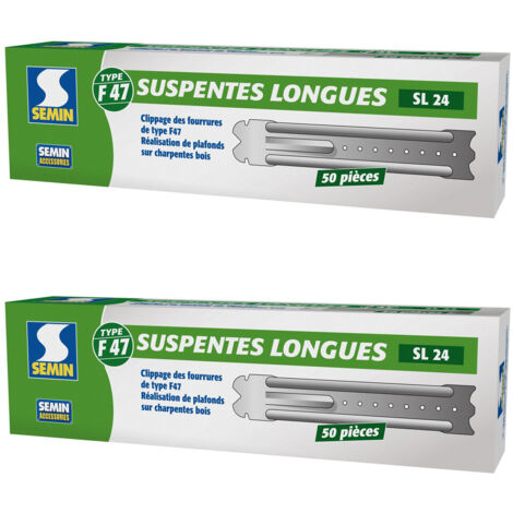Suspentes Longues 240 mm F47 Semin - Boite de 50 (lot de 2)