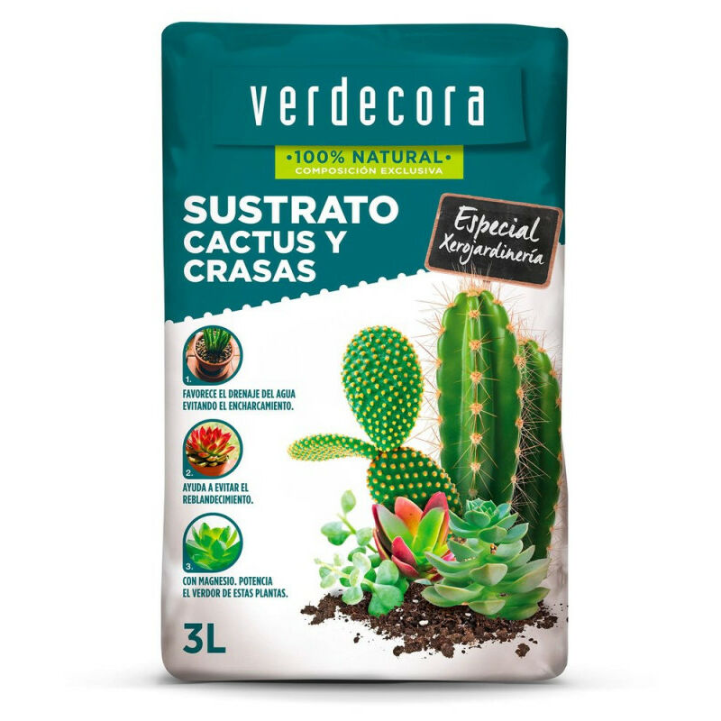 

SUSTRATO CACTUS Y CRASAS 3 Litros - Verdecora