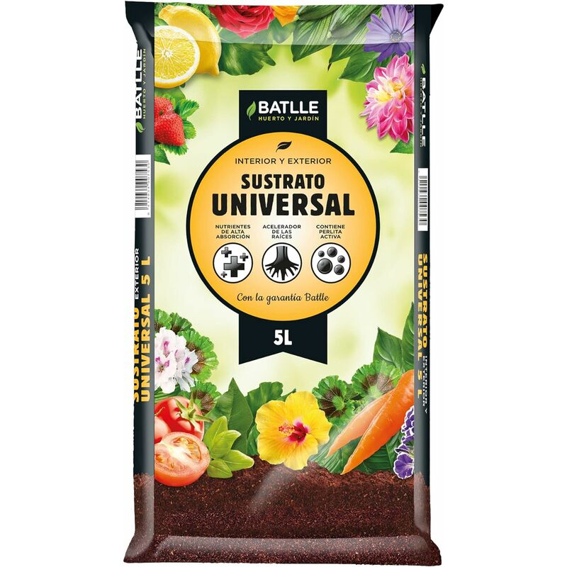 Sustrato Universal 5l - terreau universel 5 litres pour petits pots - pour la culture de tous types de plantes.