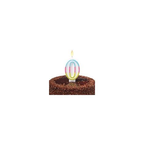 Susy Card Bougie Chiffre 1 pi/èce Motif 0 Jaune