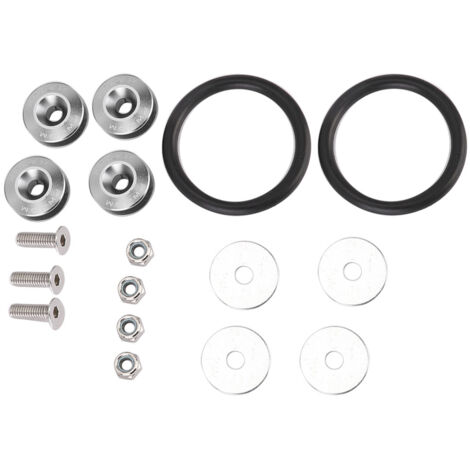 Suuonee Kit Anneaux de Fixation à Fixation Rapide pour Pare-Chocs de Voiture pour Couvercle de Coffre pour Pare-Boue de Coffre[Titane]
