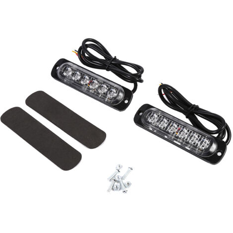 Suuonee Notfall-Blitzlicht, 2 Stück 12V 6 LED Auto LKW Notfall-Warnblinklicht [Blaue Farbe].