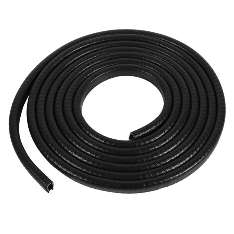 Suuonee Protezione bordo portiera auto, 300 cm, profilo di protezione bordo portiera auto in gomma a forma di U, striscia interna con clip e guarnizione in metallo