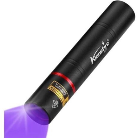 SV16 5W Lampe Torche UV LED Puissante 365nm Rechargeable USB pour Peinture, Minéral, Fluoresceine, Détecteur D'urine, Durcissement de Resine avec Prise de Courant, Batterie 2600mAh Intégrée