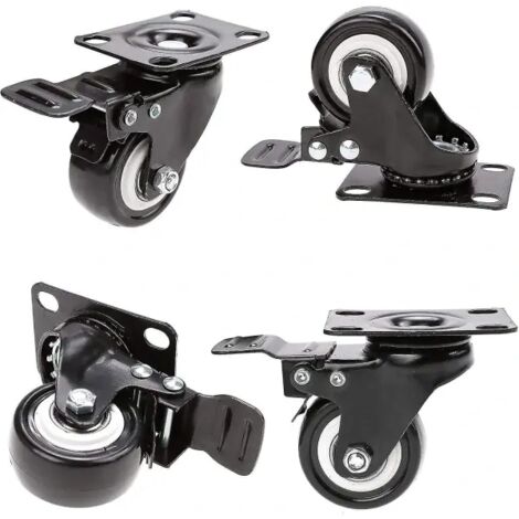Svängbara hjul med broms 4 roues rotatives de 50 mm avec roues de meubles de frein TR