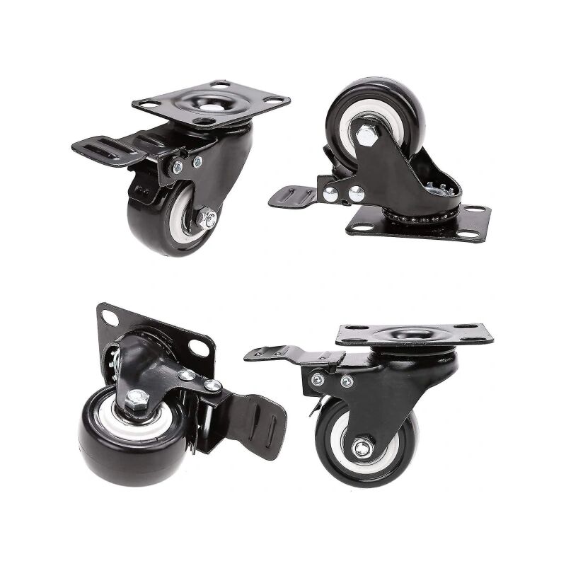 Svängbara hjul med broms 4 roues rotatives de 50 mm avec roues de meubles de frein tr