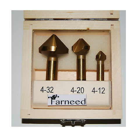 Svasatori, 3 pezzi,hss 4-12,4-20,4-32 mm svasatore svasato trapano tornio fresa 164