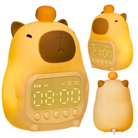 Sveglia Capibara Luce notturna Scrivania Timer Snooze LED USB