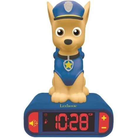 Sveglia con Luce Notturna 3D Lexibook Paw Patrol Chase e Effetti Sonori