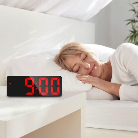 Sveglia da viaggio e sveglia per bambini – Orologio digitale con display a LED, indicazione della temperatura e formato 12/24 ore – Luminosità regolabile – Ideale per casa, camera da letto o viaggi.
