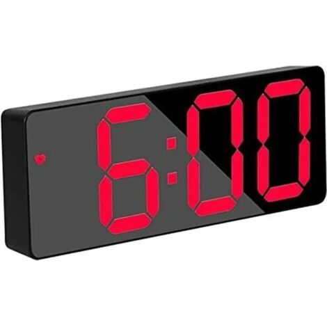 Sveglia digitale a LED, orologio da scrivania moderno, rosso