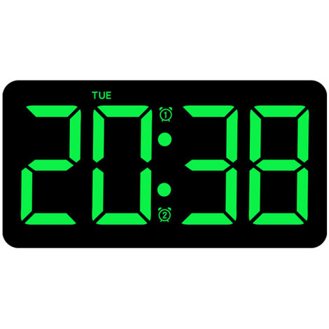 Sveglia digitale, orologio da tavolo digitale, orologio digitale a LED per la casa - Verde