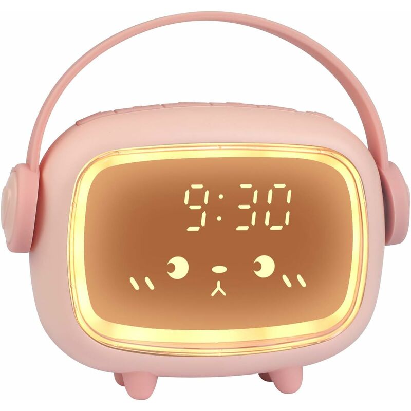 Image of Fortuneville - Sveglia digitale per bambini Sveglia per bambini Orologio digitale per ragazze Ragazzi Sveglia con angelo (rosa)