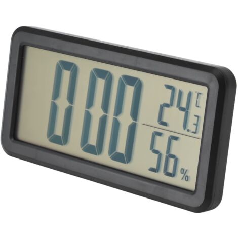 Sveglia digitale, piccola sveglia LCD per camera da letto, con funzione snooze, rilevamento di temperatura e umidità, facile da impostare, orologio da parete portatile e multifunzionale.