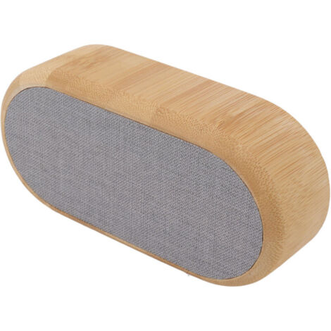 Sveglia in legno Eosnow, con controllo vocale digitale, LED lampeggianti, spina USB, complemento d'arredo elettronico.