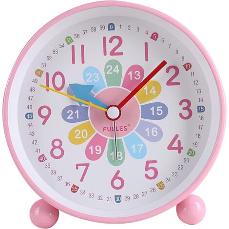 Sveglia, sveglia digitale per bambini, senza ticchettio, sveglia silenziosa per studiare, sveglia per imparare, orologio per bambini, compatta, sveglia analogica per ragazzi e ragazze, sveglia da viag