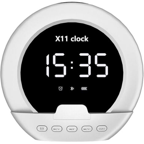 Sveglia wireless con altoparlante integrato, orologio notturno portatile, per casa, sport, piccolo altoparlante