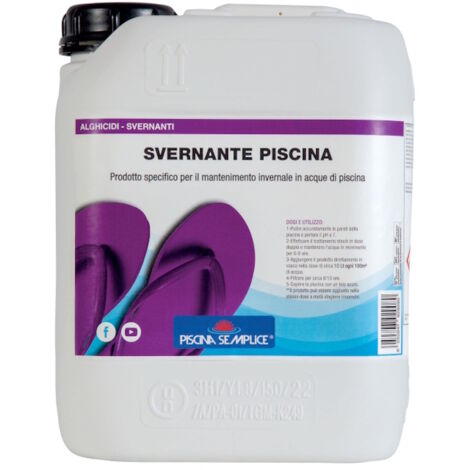 Svernante Piscina 5 Kg Antibatterico Alghicida Anticalcare trattamento inverno - Confezione da: 5 Lt