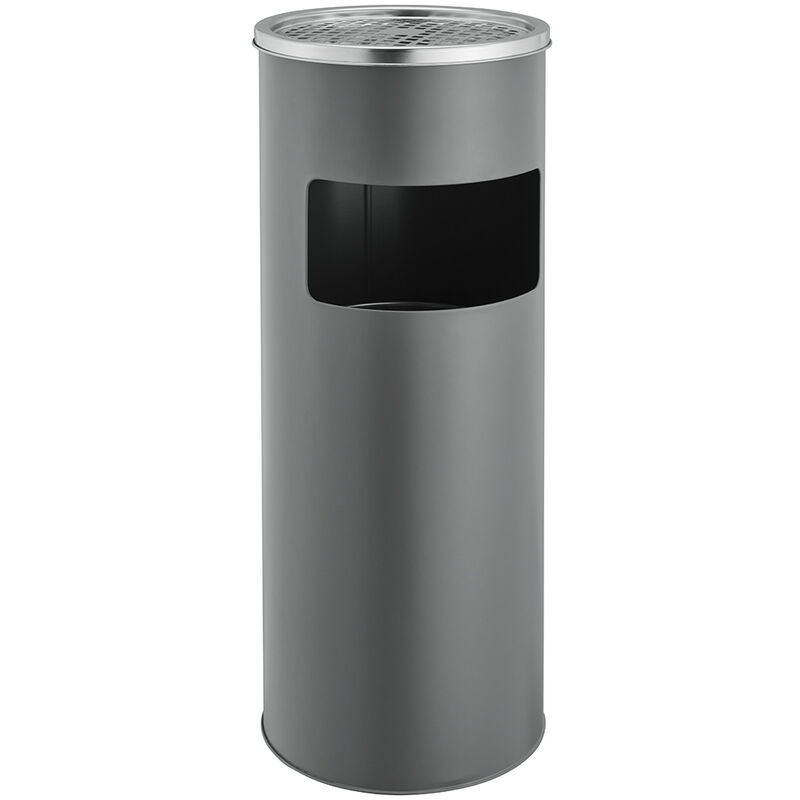 Svita - 30L Cendrier sur pied Seau Cendrier Poubelle Cendrier 60x25cm gris