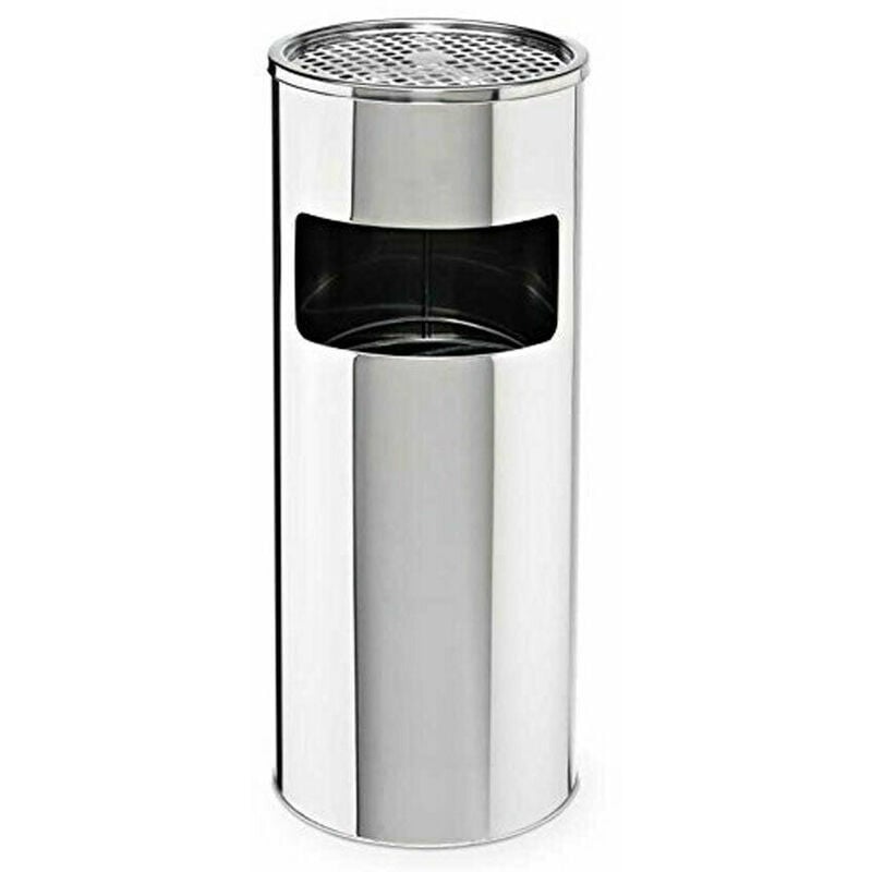 Svita - 30L Cendrier sur pied Seau Cendrier Poubelle Cendrier 60x25cm argent