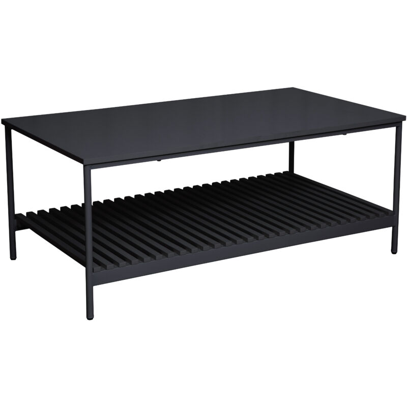 Svita - amal Table basse Coffeetable Table de salon moderne avec étagère noir