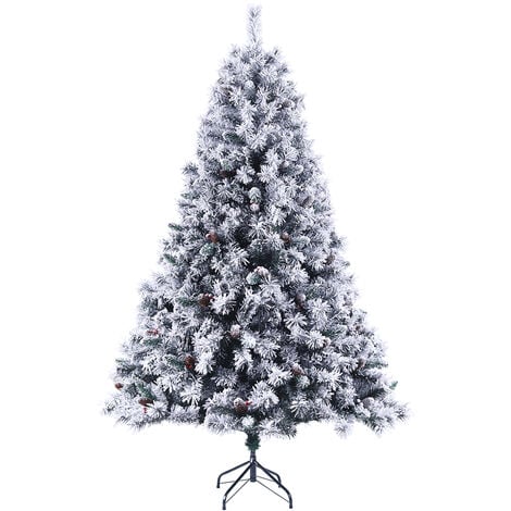 Sapin de Noël artificiel 210 cm décorations et branches en PVC Tampere