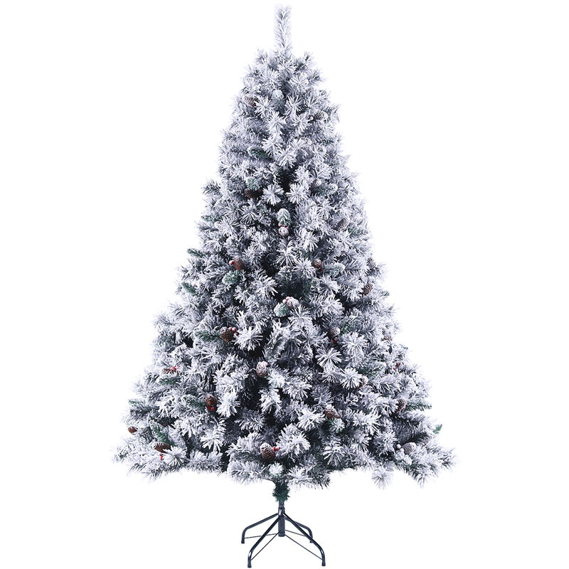 Arbre de Noël artificiel neige Décoration Sapin artificiel pvc 210 cm - Svita