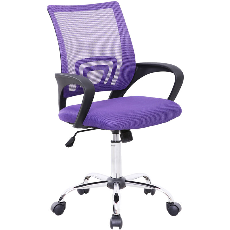 Svita - Chaise de bureau Enfants Adolescents Chaise pivotante Tissu Chaise de bureau violet