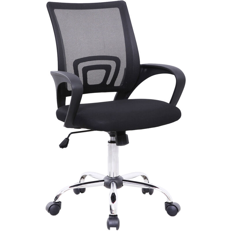 Svita - Chaise de bureau Enfants Jeunes Tissu Chaise de bureau Noir