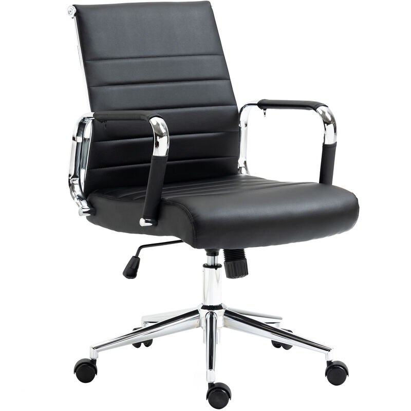 Svita Office Comfort Bürostuhl Schreibtischstuhl Drehstuhl Chefsessel Kunstleder Schwarz